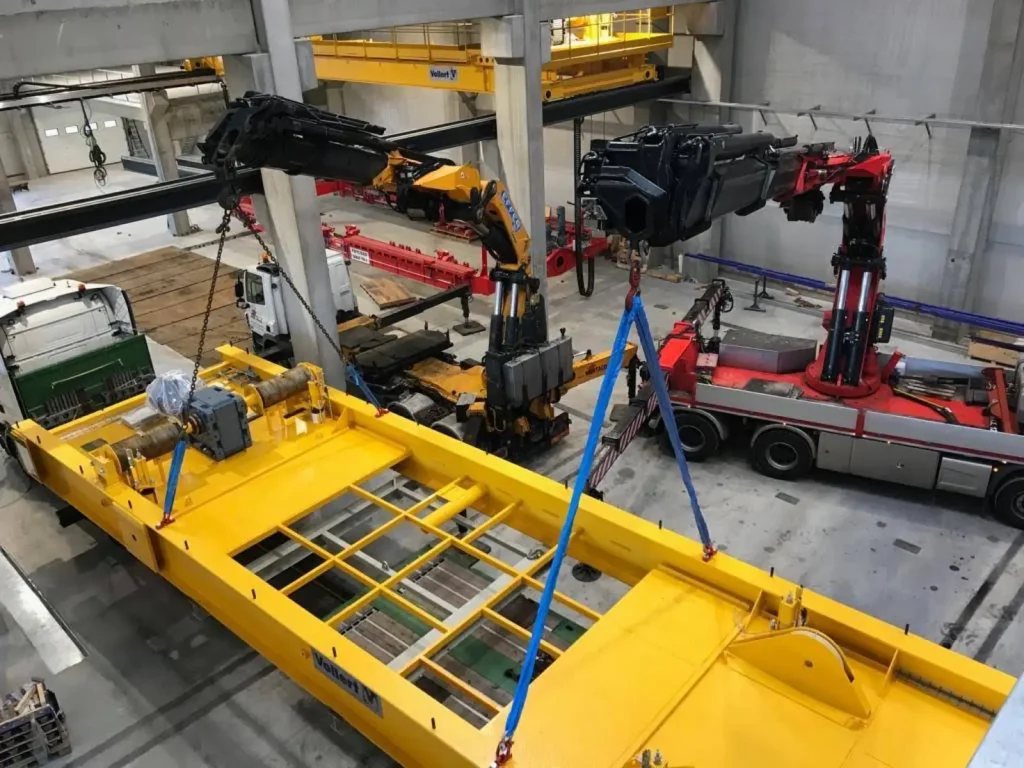 Kraanbrug van Vollert tijdens de montage
